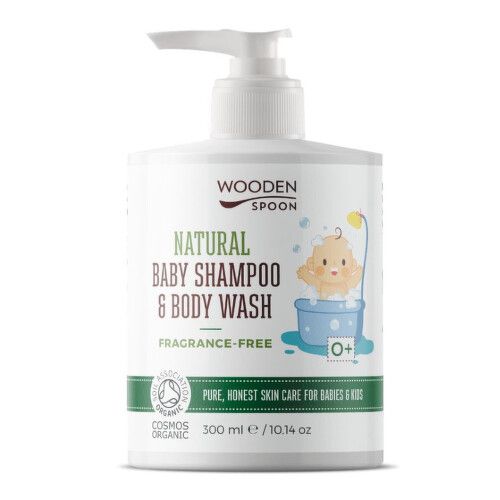 WoodenSpoon Dětský sprchový gel a šampon 2v1 bez parfemace 300ml