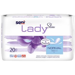 SENI LADY SLIM NORMAL inkontinenční vložky pro ženy, 20 ks, 10,5 x 24,5