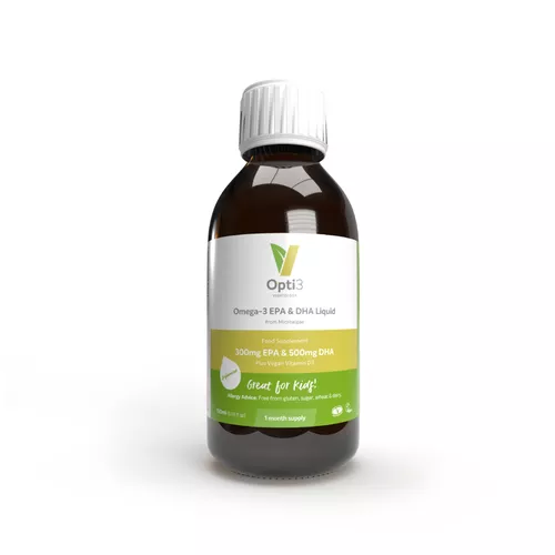 Vegetology Opti3 Liquid Omega-3 EPA a DHA s vit. D3 (150 ml)