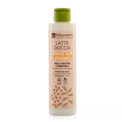 laSaponaria Sprchové mléko s BIO ovsem a prebiotiky pro citlivou pleť (200 ml)