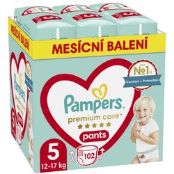 Pampers Premium Care kalhotkové plenky Monthly Box S5 102ks