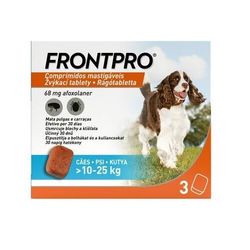 Frontpro žvýkací tablety pro psy 10-25kg 68mg 3 tablety