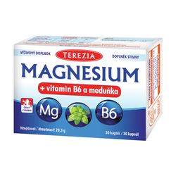 TEREZIA Magnesium + vitamin B6 a meduňka 30 kapslí