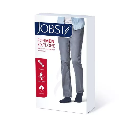 JOBST forMen Explore kompresní punčochy lýtkové se špicí vel.VI barva černá