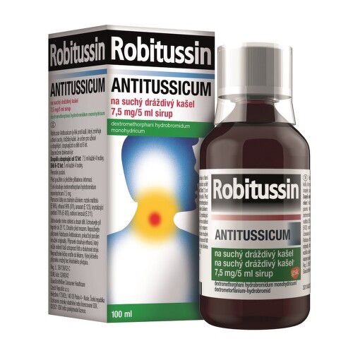 ROBITUSSIN ANTITUSSICUM NA SUCHÝ DRÁŽDIVÝ KAŠEL 7,5MG/5ML sirup 100ML