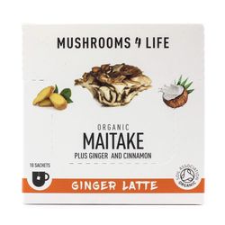 Mushrooms4Life | Kokosové latté - Maitake & Ginger - 5.5 g, 55 g,110 g Obsah: 55g - 10 dávek
