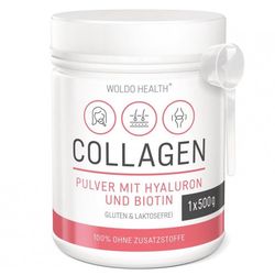 Woldohealth | Hovězí kolagen - HYLAURON a BIOTIN - 500 g