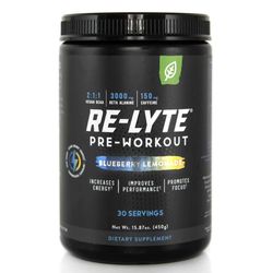 Redmond | Re-Lyte® Pre-Workout se směsí elektrolytů a rostlinných BCAA - 450 g Obsah: Borůvky