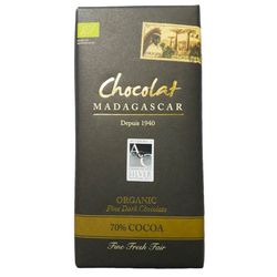 CHOCOLAT MADAGASCAR 70% hořká 'fine' BIO čokoláda, údolí Sambirano