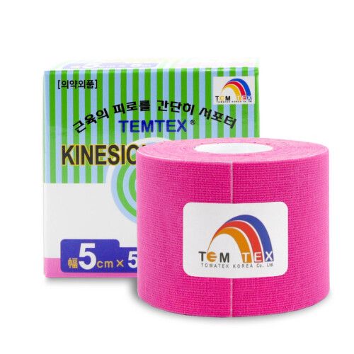 TEMTEX kinesio tejpovací páska růžová 5cmx5m