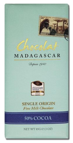 CHOCOLAT MADAGASCAR 50% mléčná 'fine' čokoláda - Sambirano