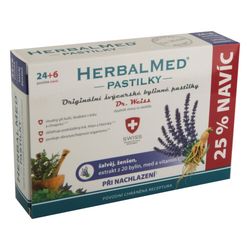 HerbalMed pastilky Dr.Weiss Šalvěj+ženš.vit.C 24+6