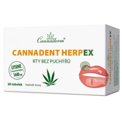 Cannaderm Cannadent HerpEX rty bez puchýřů 28 tob.