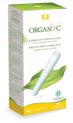 Organyc Tampony s aplikátorem Regular (16 ks) - 100% z biobavlny, 2 kapičky