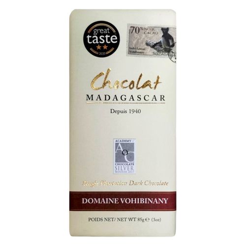 CHOCOLAT MADAGASCAR 70% hořká čokoláda 'single domain' Vohibinany, údolí Sambirano