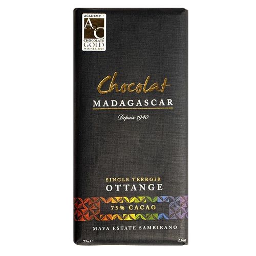 CHOCOLAT MADAGASCAR 75% hořká čokoláda single "terroir" Ottange, Mava Estate, Sambirano