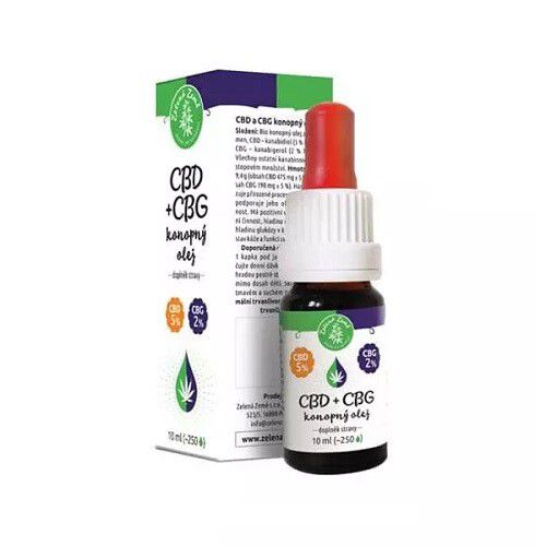 Zelená Země BIO CBD 5% + CBG 2% konopný olej 10 ml