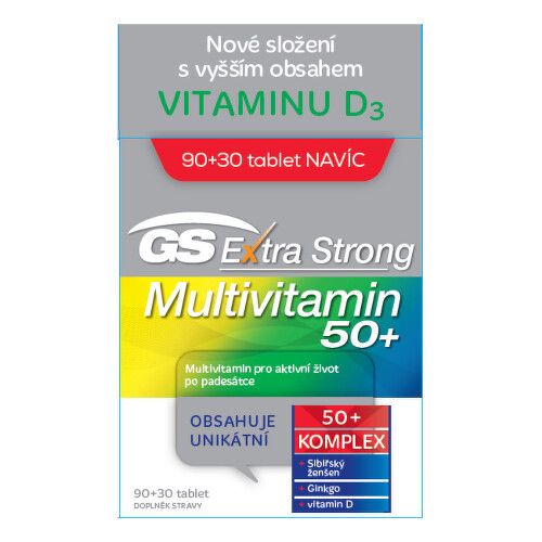GS Extra Strong Multivitamin 50+ 90+30 tablet ČR/SK
