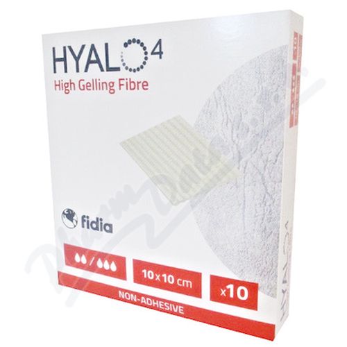 HYALO4 HIGH GELLING FIBRE 10 X 10 CM VYSOCE ABSORPČNÍ A GELUJÍCÍ KRYTÍ K PODPOŘE HOJENÍ