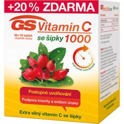 GS Vitamin C1000 + šípky 50+10 tablet ČR/SK