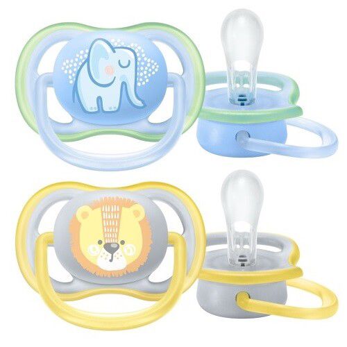 AVENT Šidítko Ultra Air Pastel 0 - 6m, chlapec 2 ks