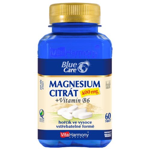 VitaHarmony Magnesium citrát 400mg+vit.B6 tbl.60