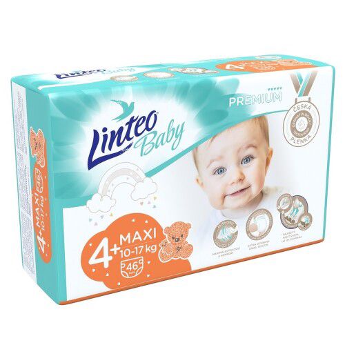 Dětské plenky LINTEO BABY PREM.MAXI+ 10-17kg 46ks