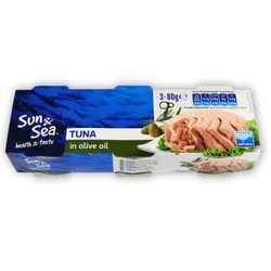 Tuňák v olivovém oleji 3x80g Sun&Sea