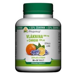 Vláknina 600mg+Chrom 200mcg tbl.90+30 Bio-Pharma