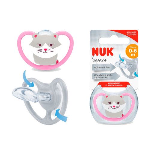 NUK Dudlík Space holka SI V1(0-6m) 1 ks BOX 730467