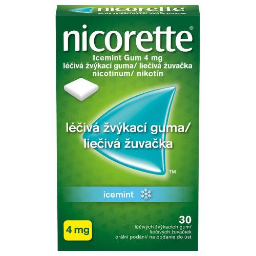 NICORETTE ICEMINT GUM 4MG léčivé žvýkačky 30