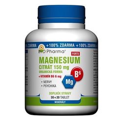 Magnesium citrát Forte 150mg+vit.B6 6mg tbl.30+30