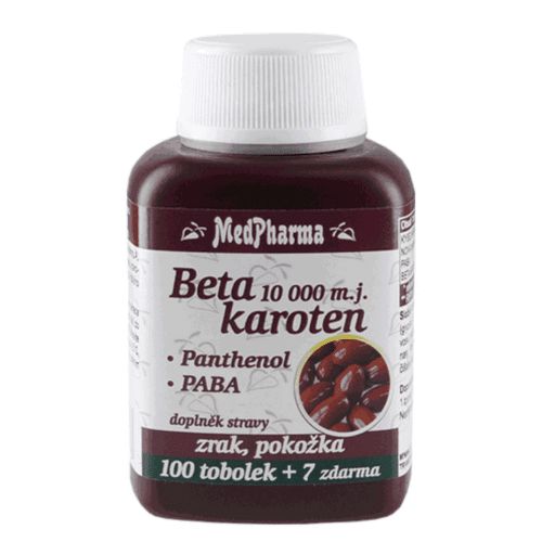 MedPharma Beta karot.10 000 m.j.Pant.+PABA tob.107