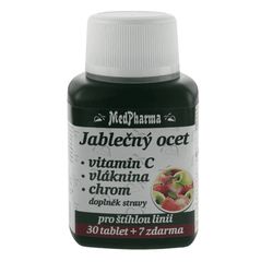 MedPharma Jablečný ocet+vlák.+vit.C+chrom tbl.37