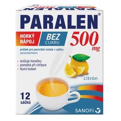 PARALEN HORKÝ NÁPOJ BEZ CUKRU 500MG perorální prášek pro roztok v sáčku 12