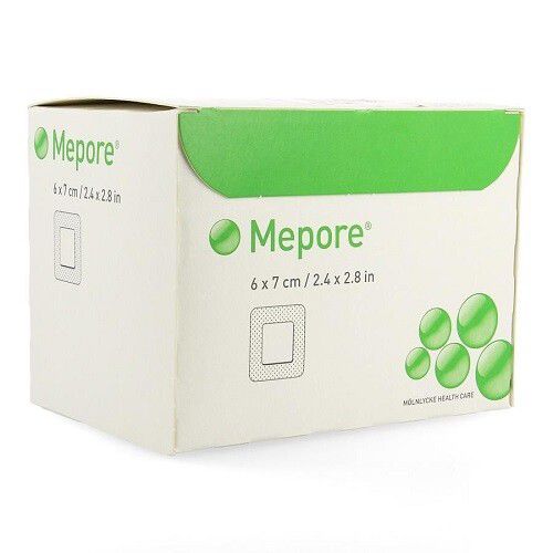 MEPORE 6X7 CM, 60 KS, SAMOLEPÍCÍ ABSORPČNÍ KRYTÍ, STERILN