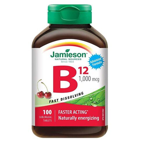 JAMIESON Vitamín B12 1000mcg třešeň tbl.100