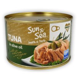Tuňák v olivovém oleji s extra virgin 400g Sun&Sea