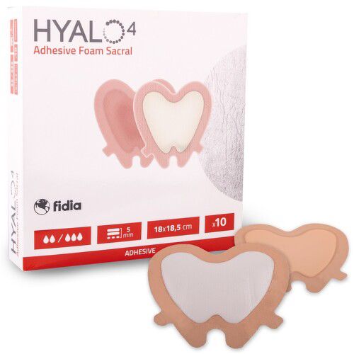 HYALO4 SILICONE ADHESIVE BORDER FOAM DRESSING - SACRAL SILIKONOVÉ ADHEZIVNÍ PĚNOVÉ KRYTÍ S LEPIVÝM OKRAJE