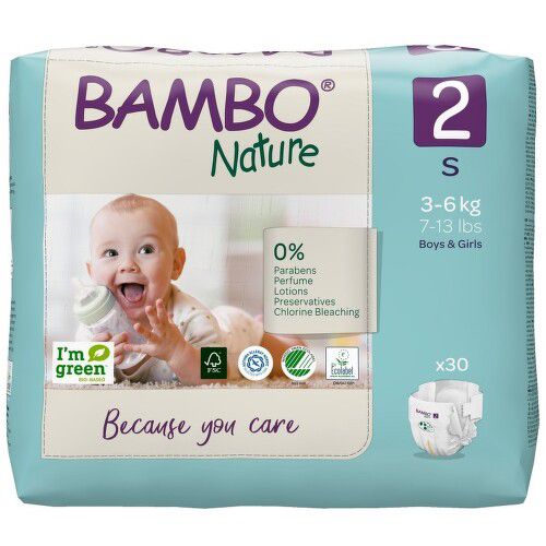 Bambo Nature 2 dětské plenky 3 - 6 kg 30 ks