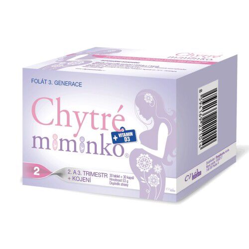 Chytré miminko methylfolát 2 s DHA 60 tablet + 60 kapslí - balení 2 ks