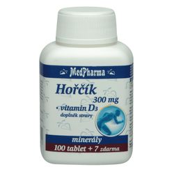 MedPharma Hořčík 300mg + vitamín D3 107 tablet