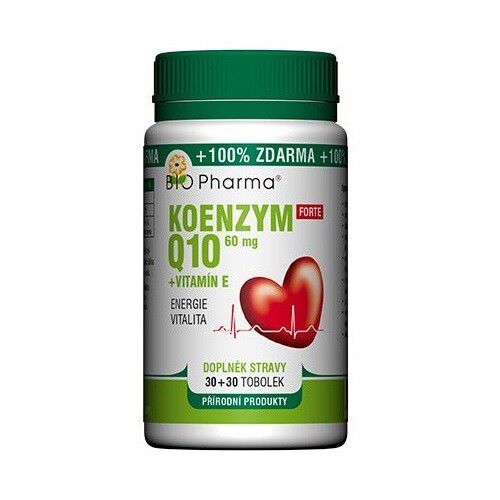 Koenzym Q10 Forte 60mg + Vitamín E 30+30 tobolek Bio-Pharma