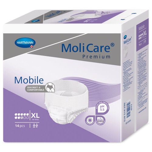 KALHOTKY NAVLÉKACÍ MOLICARE MOBILE 8 KAPEK XL BOKY 130-170CM,2250ML,14KS