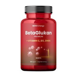 MOVit BetaGlukan 350 mg, Vitamín C, D3, Zinek 60 kapslí