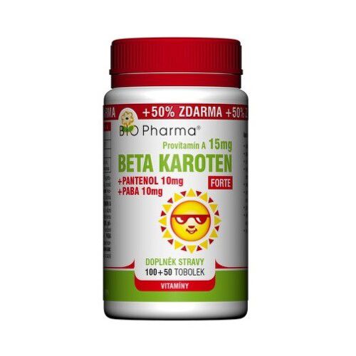 Beta Karoten 15mg+Pantenol 10mg+PABA10mg tob100+50