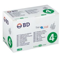 BD INZULÍNOVÉ JEHLY K JEDNORÁZOVÉMU POUŽITÍ BD JEHLIČKY K INZULÍNOVÝM PERŮM 4MM, 32G - TENKOST