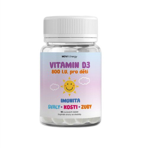 MOVit vitamin D3 800 IU pro děti tbl.90