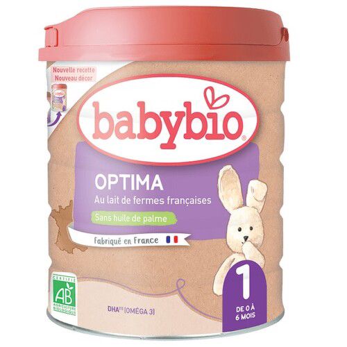 BABYBIO Optima 1 počáteční kojenecké bio mléko s probiotiky a prebiotiky 800 g