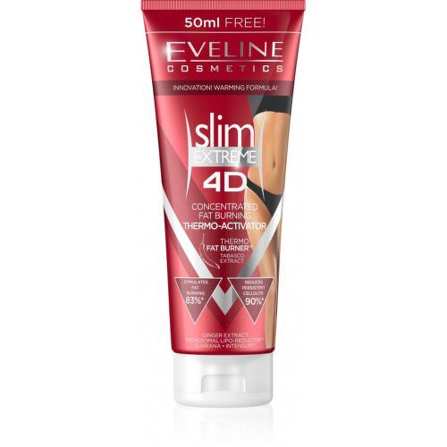 EVELINE SLIM 4D Koncentrovaný termo aktivátor ke spalování tuku 250ml